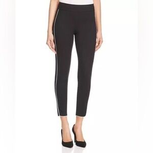 HUE Metallic Tuxedo Ponté-Knit Leggings